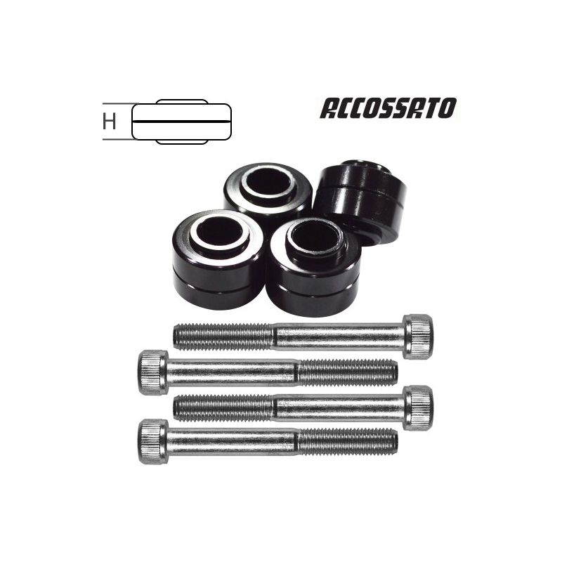 Kit 4 entretoises + 4 vis ACCOSSATO - 7.5mm à 15.5mm