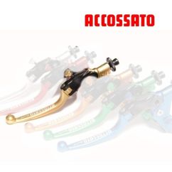 Levier Embrayage à cable Noir ACCOSSATO repliable avec réglage de garde micrométrique avec capteur