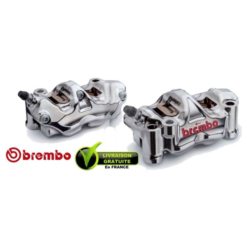 PACK BREMBO 2 ETRIERS GP4-RX ENTRAXE 100mm P4X32 TAILLE MASSE 2 PARTIES