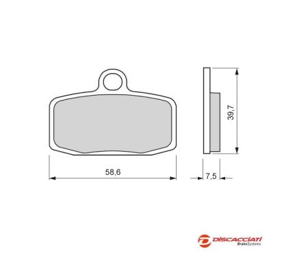 Plaquette de frein DISCACCIATI pour étrier arrière 4 pistons - MÉTAL FRITTÉ
