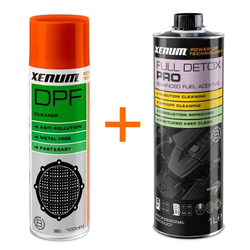 PACK FAP : Full Detox XENUM - 1L + DPF Cleaner 400ml - Nettoyant FAP + buse d'injection