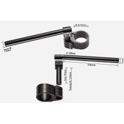 Demi Guidon PROBRAKE REVO TOUR / TOURING XL - Ø34 à 55mm - Rehausse +40 à +120mm