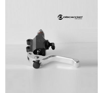 Pack DISCACCIATI Maître Cylindre ø16mm à l'index ARGENT + Support au guidon ø25.4mm ( Pour HARLEY ) 