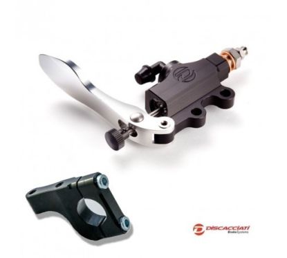 Pack DISCACCIATI Maître Cylindre ø16mm au pouce ARGENT + Support au guidon ø22.2mm