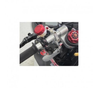 Pack DISCACCIATI Maître Cylindre ø16mm au pouce ARGENT + Support au guidon ø25.4mm ( pour HARLEY )