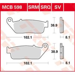 Plaquettes de frein scooter frittées SRM Series