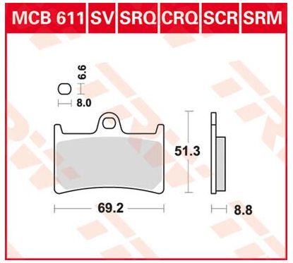 Plaquettes de frein frittées pour course série SCR
