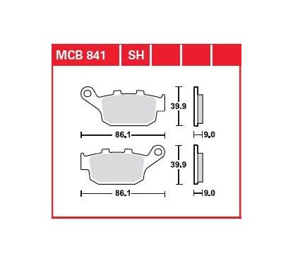 Plaquettes de Frein Arrière Frittées Série SH