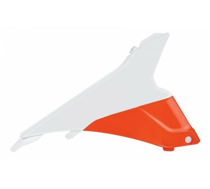 Caches boîte à air POLISPORT couleur origine 15 blanc/orange KTM SX/SX-F