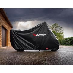 Housse de protection extérieure VECTOR Black Cotton pour moto/scooter - noir