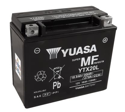 Batterie YUASA W/C sans entretien activée usine - YTX20L FA