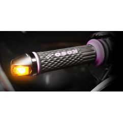 Clignotant KOSO Knight LED noir mat/fumé universel à l'unité