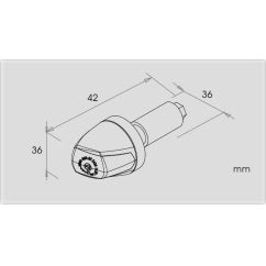 Clignotant KOSO Knight LED noir mat/fumé universel à l'unité