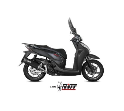 Silencieux MIVV Mover inox noir/casquette ABS noir Honda SH 300