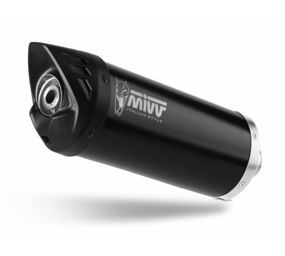 Silencieux MIVV Mover inox noir/casquette ABS noir Honda SH 300