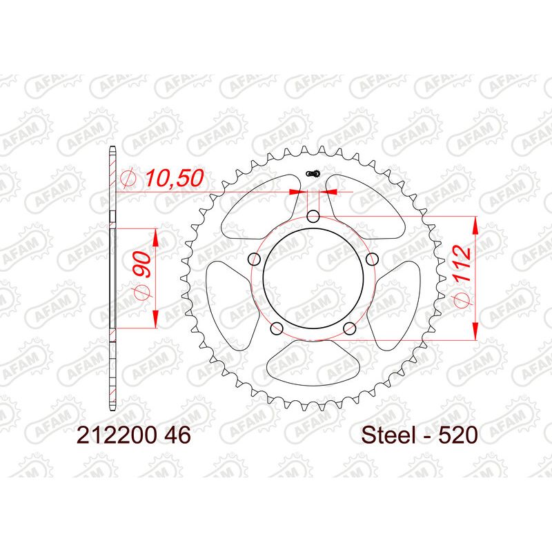 Couronne AFAM acier standard - 520