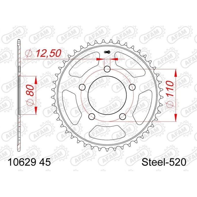 Couronne AFAM acier standard - 520