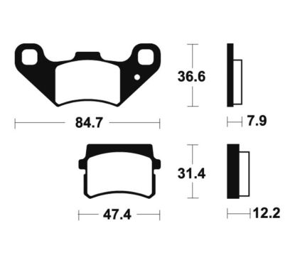 Plaquettes de frein TECNIUM route organique - MA355