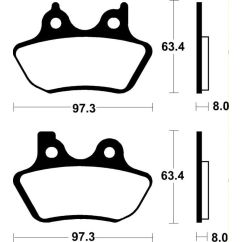 Plaquettes de frein TECNIUM Performance métal fritté - MF326