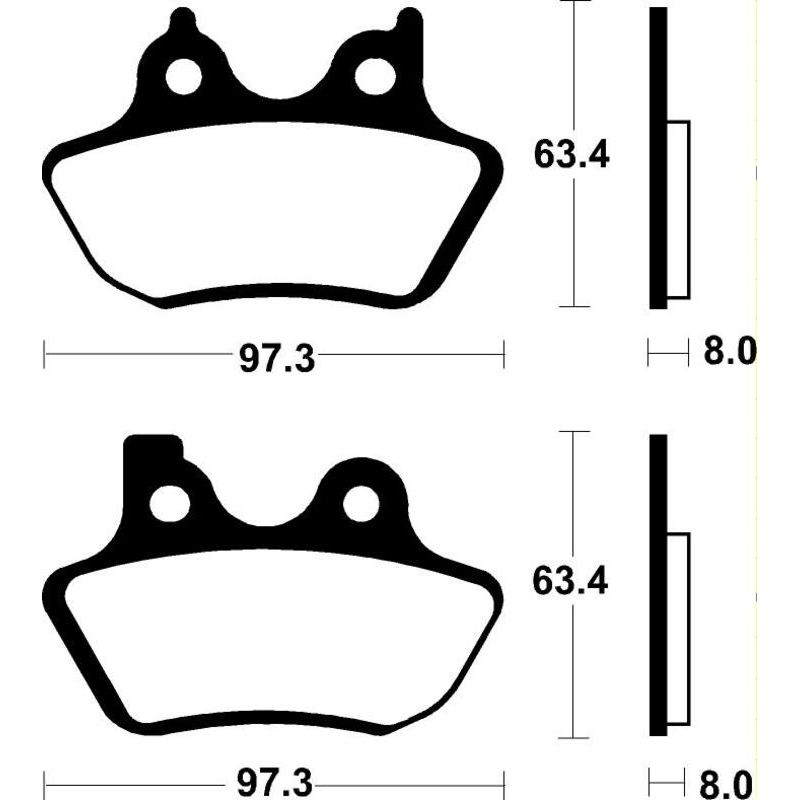 Plaquettes de frein TECNIUM Performance métal fritté - MF326