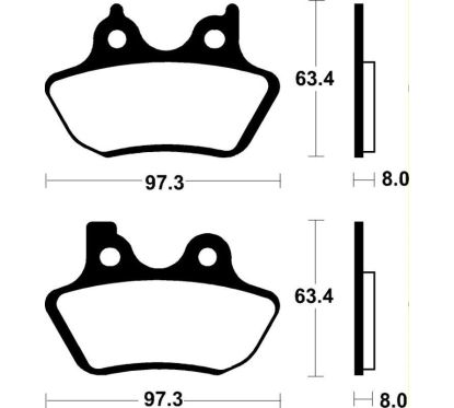 Plaquettes de frein TECNIUM Performance métal fritté - MF326