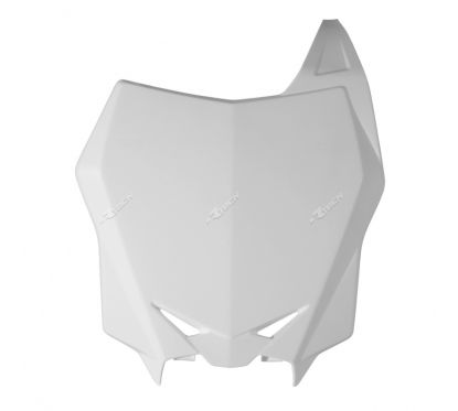 Plaque numéro frontale RACETECH Factory blanc Suzuki RM-Z250/450