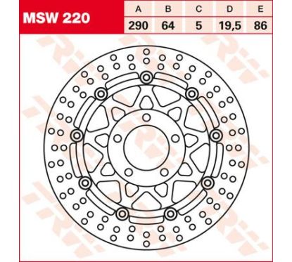 Disque de frein flottant rond