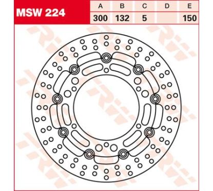 Disque de frein flottant rond