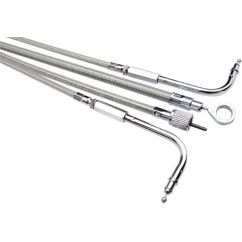 Câble de compteur en acier inoxydable tressé Armor Coat pour Harley-Davidson