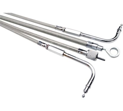 Câble de compteur en acier inoxydable tressé Armor Coat pour Harley-Davidson