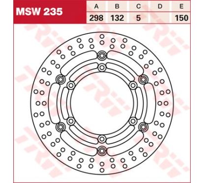 Disque de frein flottant rond