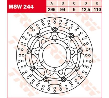 Disque de frein flottant rond