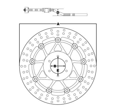 Disque de frein rond fixe supérieur à 300 mm