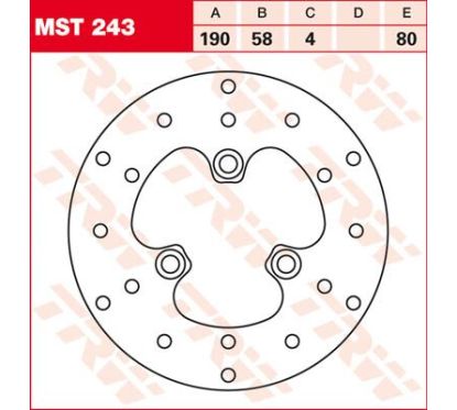 Disque de frein rond fixe jusqu’à 219 mm
