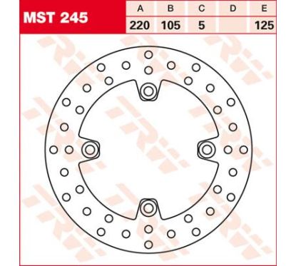 Disque de frein rond fixe 220-250 mm