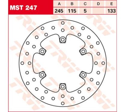 Disque de frein rond fixe 220-250 mm