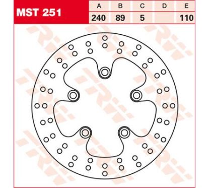 Disque de frein rond fixe 220-250 mm