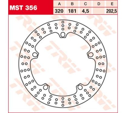 Disque de frein rond fixe supérieur à 300 mm