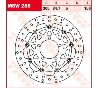 Disque de frein flottant rond