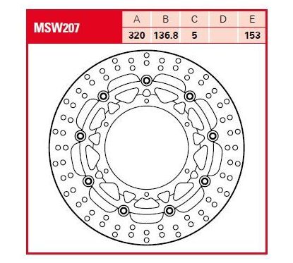 Disque de frein flottant rond