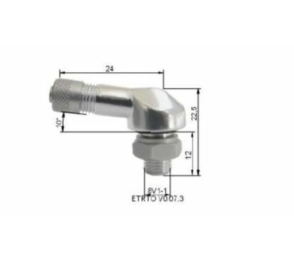 Valve pneumatique alu BIHR Ø8,5mm - x10