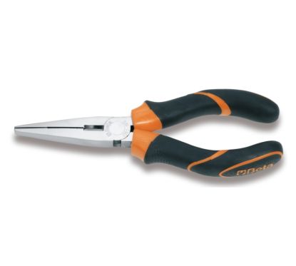 Pince à becs plats longs striés BETA taille 200 branches gainées confort bi-matières