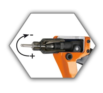 Pince à riveter ultra compacte BETA avec réglage de l'effort