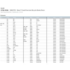 Disque de frein fixe/surdimensionné pour vélo