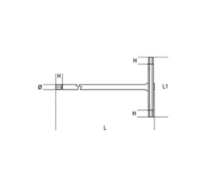 Clé mâle 6 pans en T BETA - 3mm