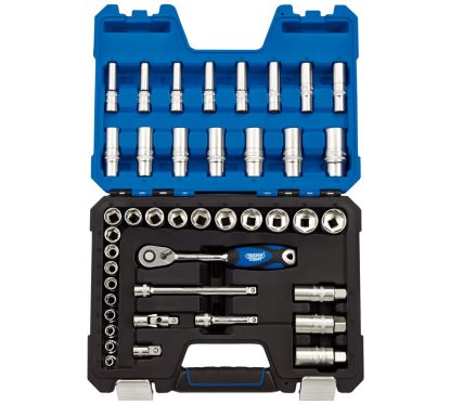 Coffret douilles & cliquet 3/8’’ DRAPER métrique (42 pièces)