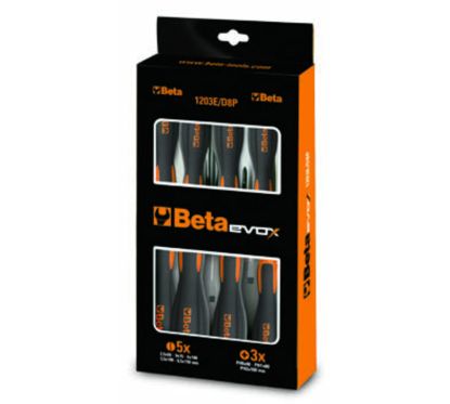Jeu de 8 tournevis à fente et cruciforme BETA TOOLS