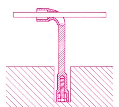 Clé à pipe débouchée BETA - 14mm chromée polie