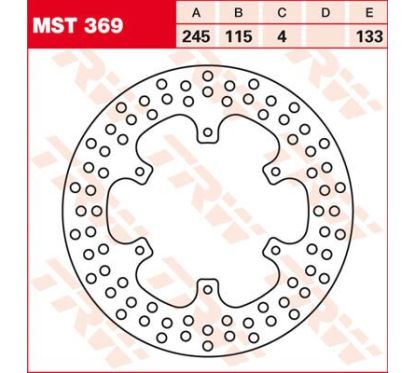 Disque de frein rond fixe 220-250 mm
