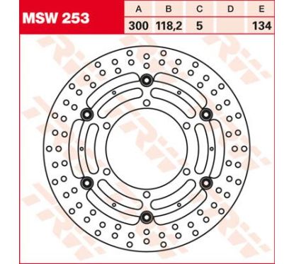 Disque de frein flottant rond